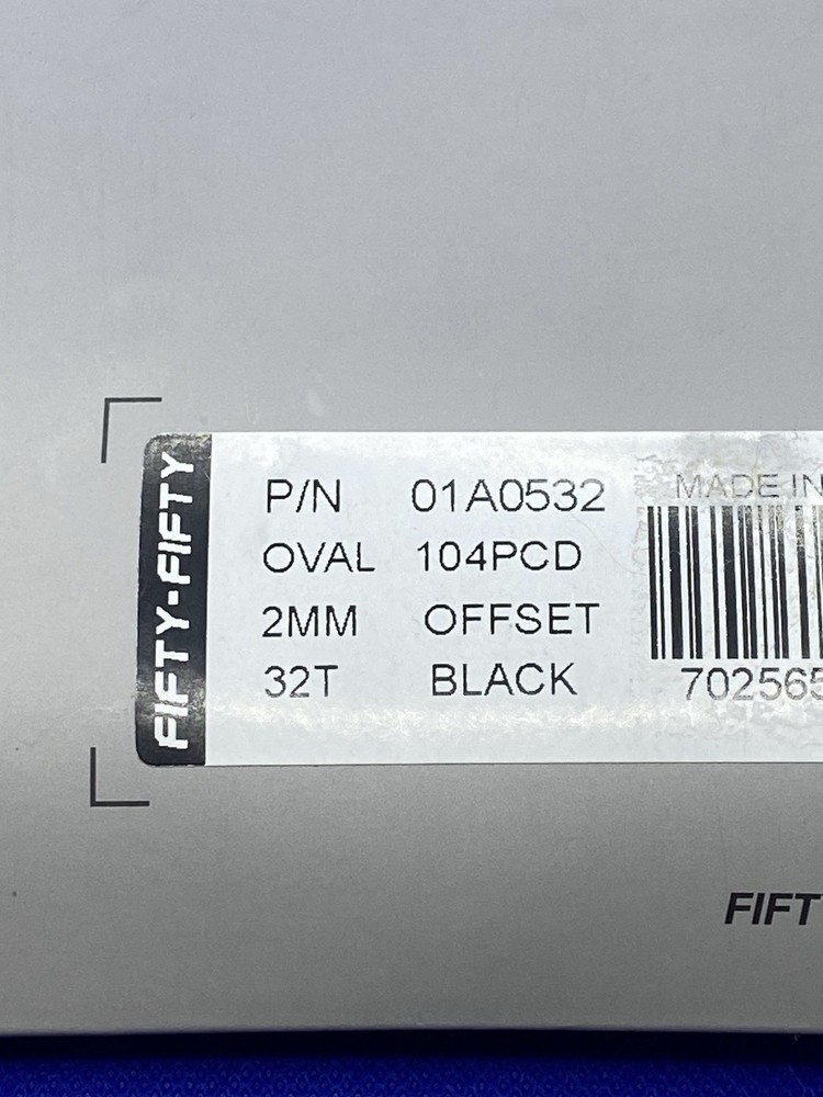 FIFTY-FIFTY Round 104PCD 32T Offset Black Guide Ring Open Box