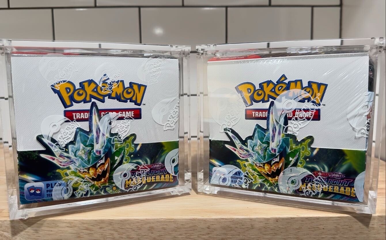 Pokemon Magnetic Booster Box Acrylic Case! Pokémon Card Protective Display!