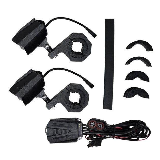 Pathfinder Dual Switchback LED Lights w/Wired Remote Black