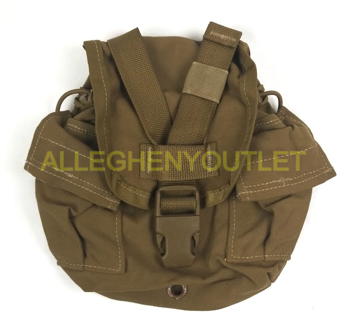 USMC USGI MOLLE 1 qt Canteen General Purpose Pouch Cover Coyote Brown DAMAGED