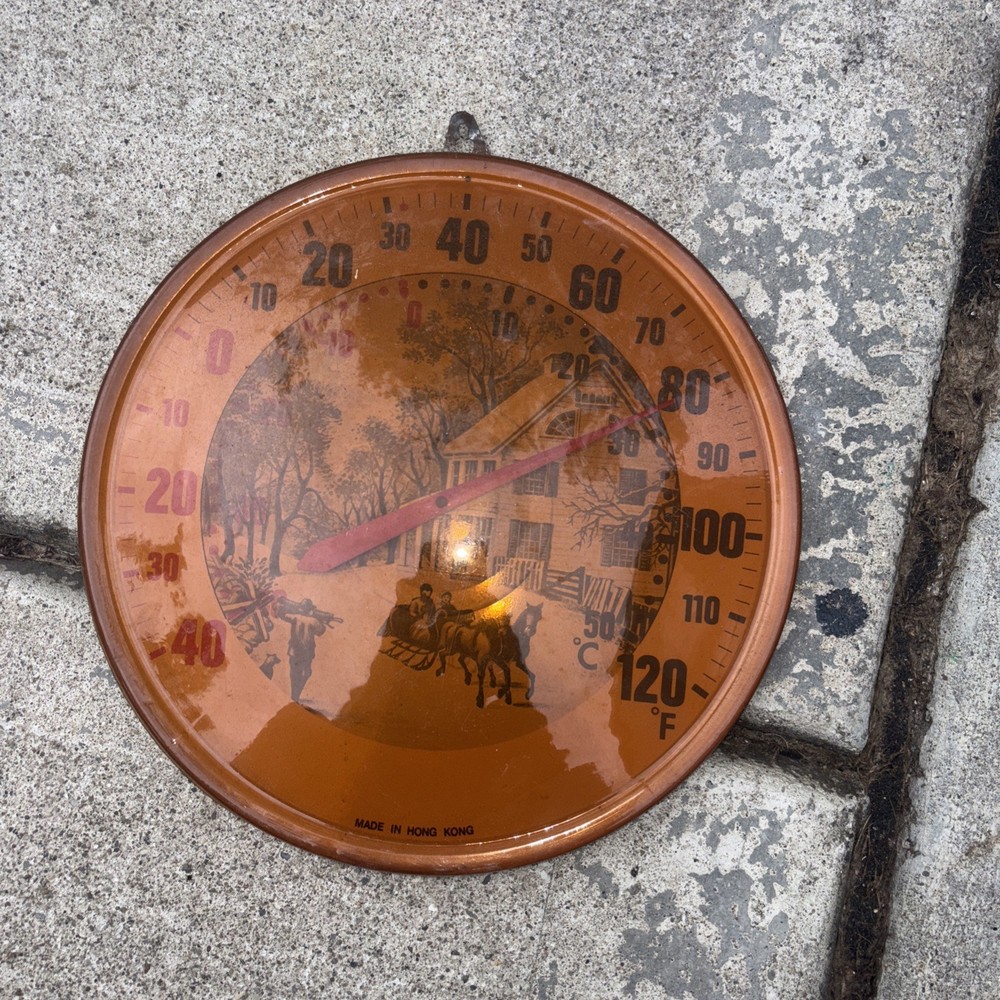 Vintage Thermometer Made In Hong Kong
