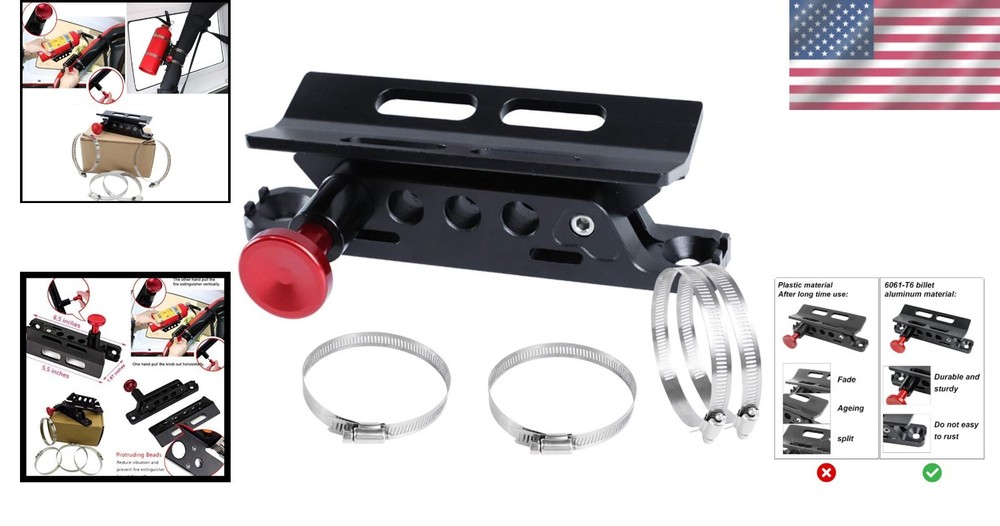 Versatile Fire Extinguisher Holder with Quick Release for Ford & UTV Adventures