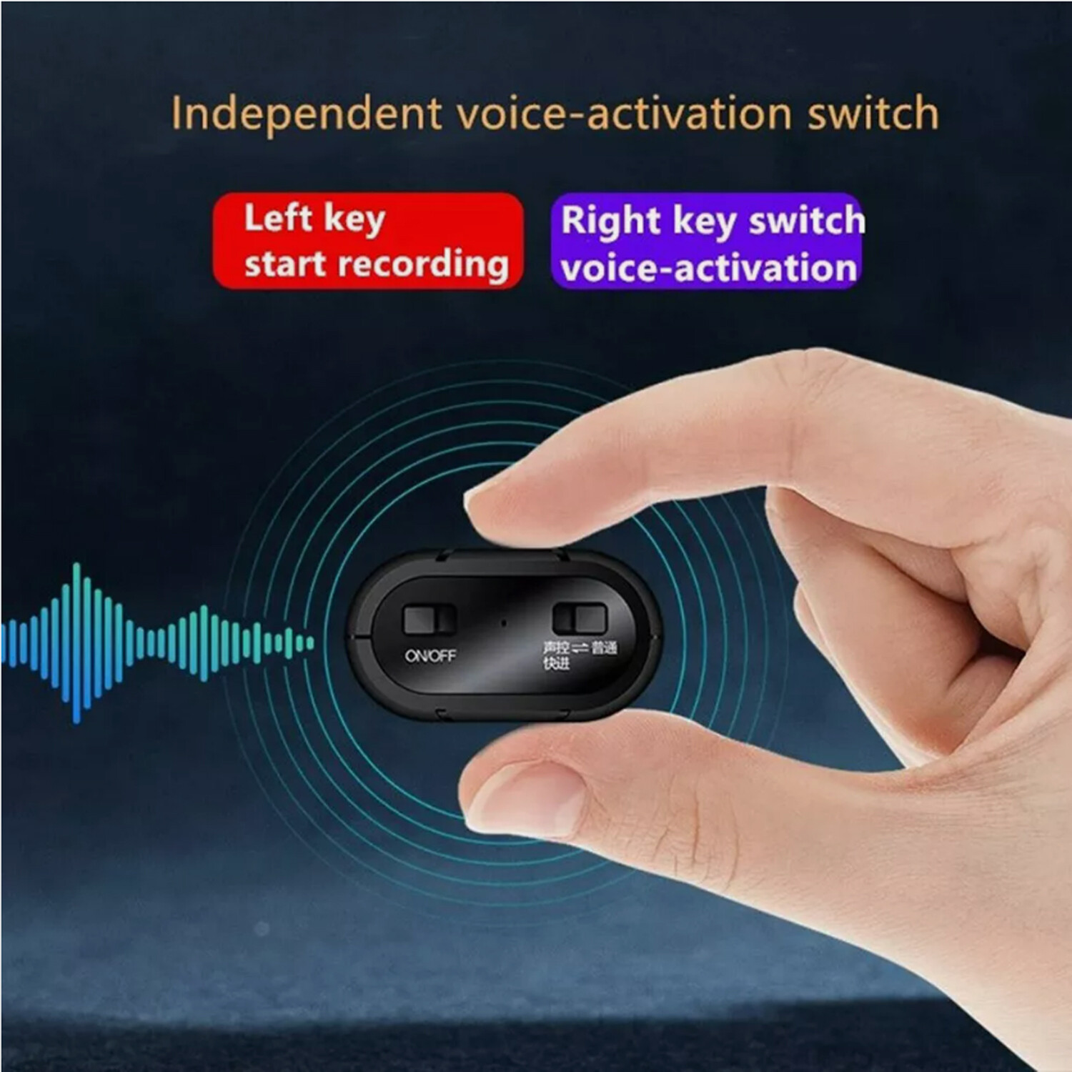 500Hrs Mini Spy Voice Activated Recorder Digital Audio Magnetic 64GB MP3 Player