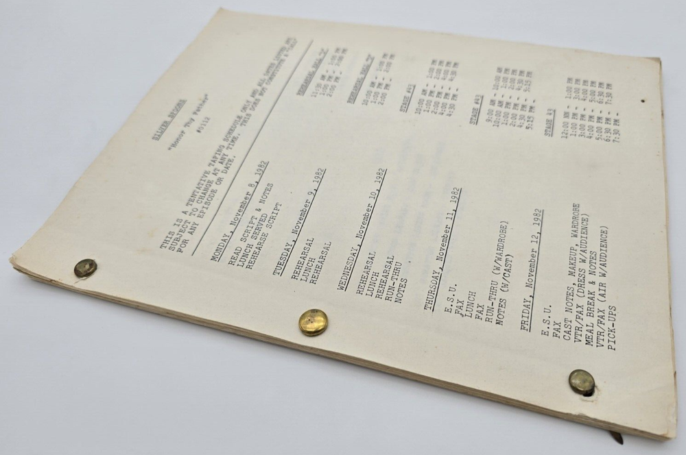 SILVER SPOONS / 1982 TV Series Script, Ricky Schroder "Honor Thy Father"