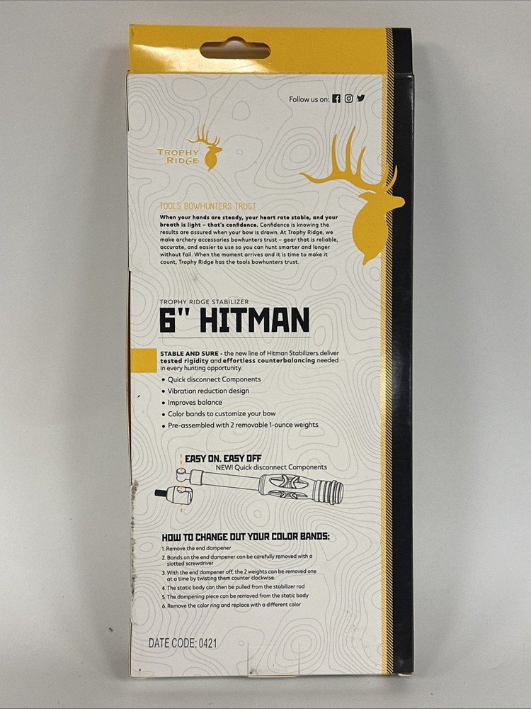 Trophy Ridge Hitman 6" Stabilizer