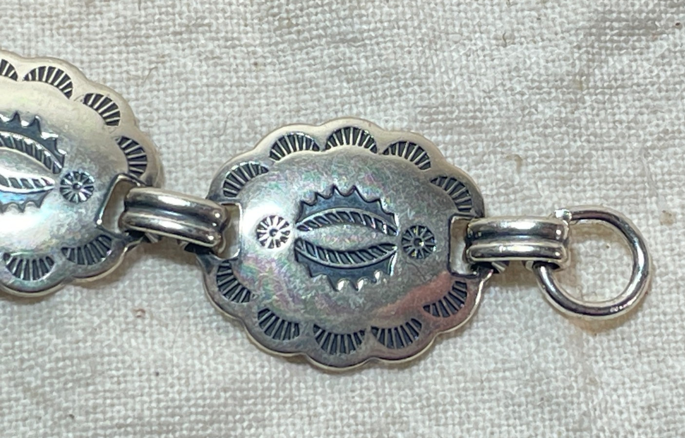 VTG 15.4g Sunrise Sterling Silver Concho Style Bracelet .925 American Made #3