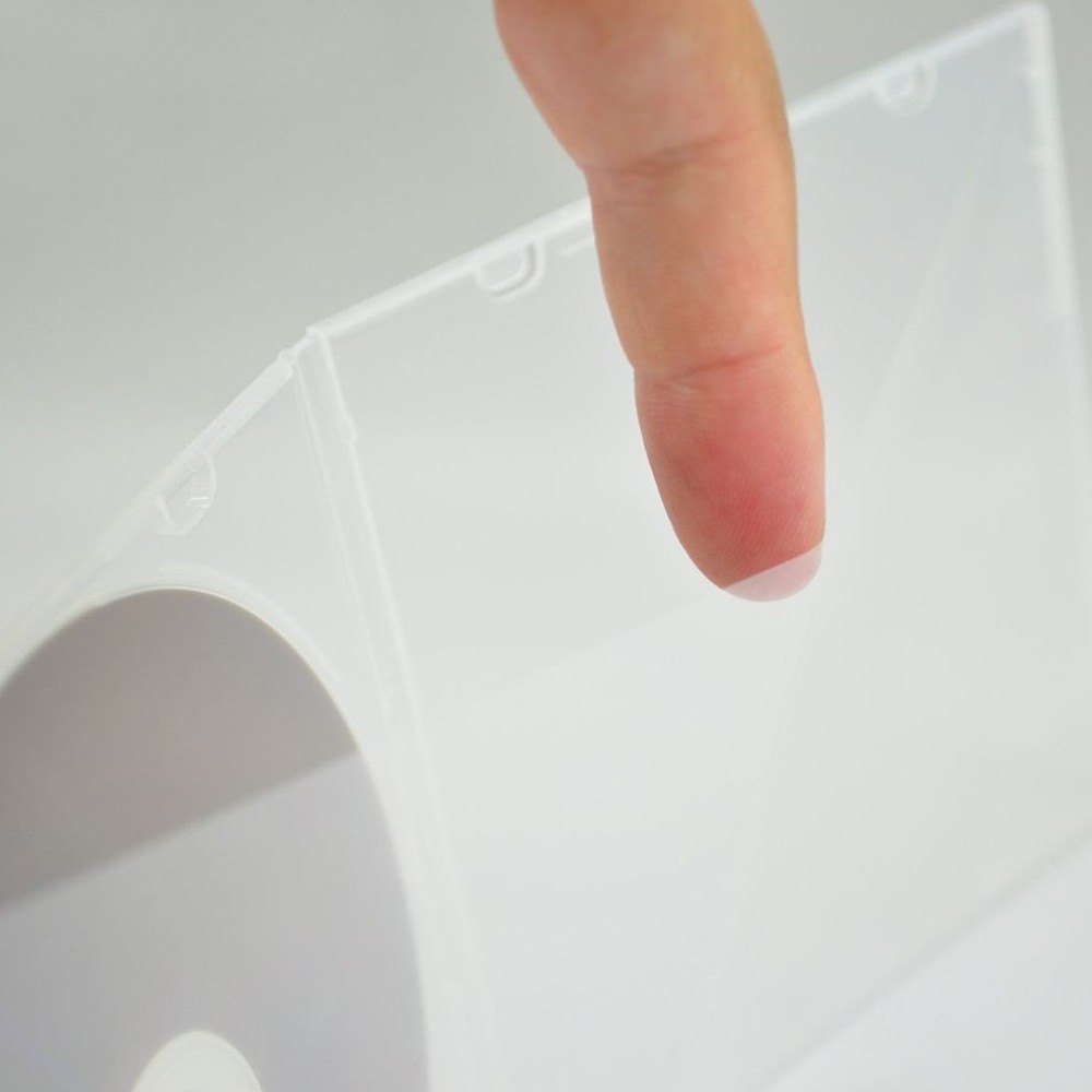 50-400 Pack Slim Clear CD Cases Plastic Single DVD Disc Storage Cover Clear Tray