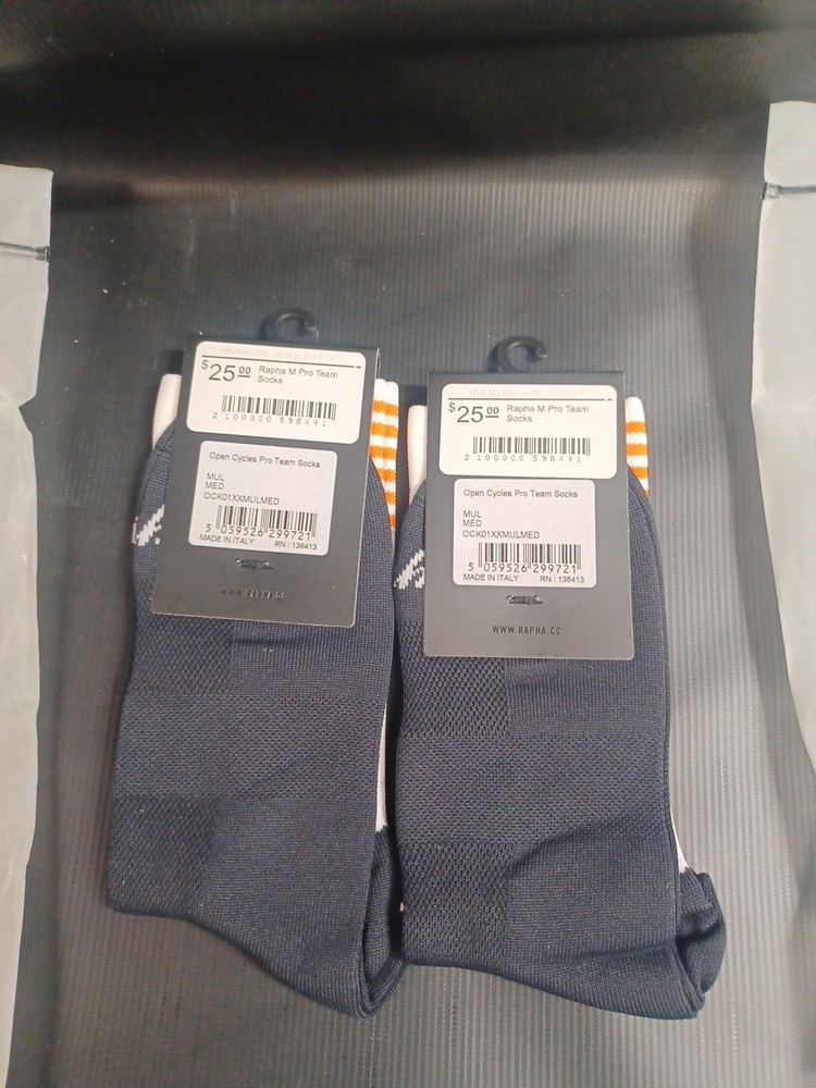 Rapha Medium Pro Team Socks Org. 50.00 For 2 Pairs