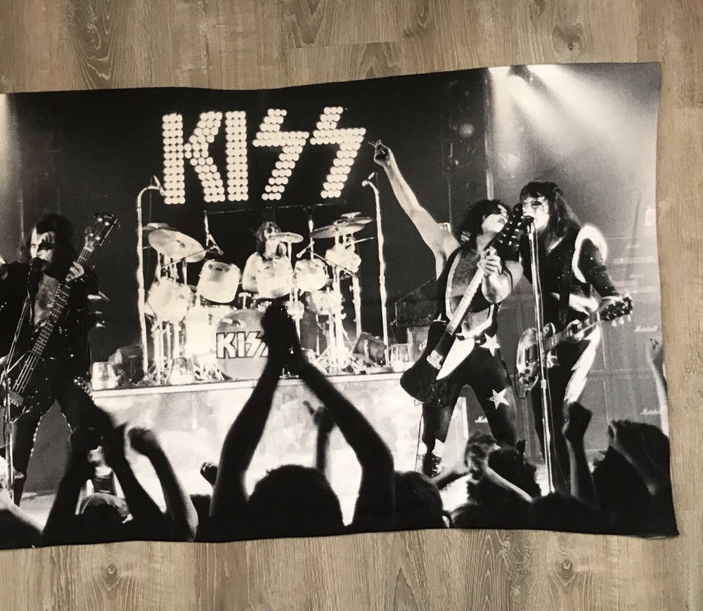 KISS ALIVE 1975 2015 Fabric Poster Paul, Gene, Ace & Peter Only One Available