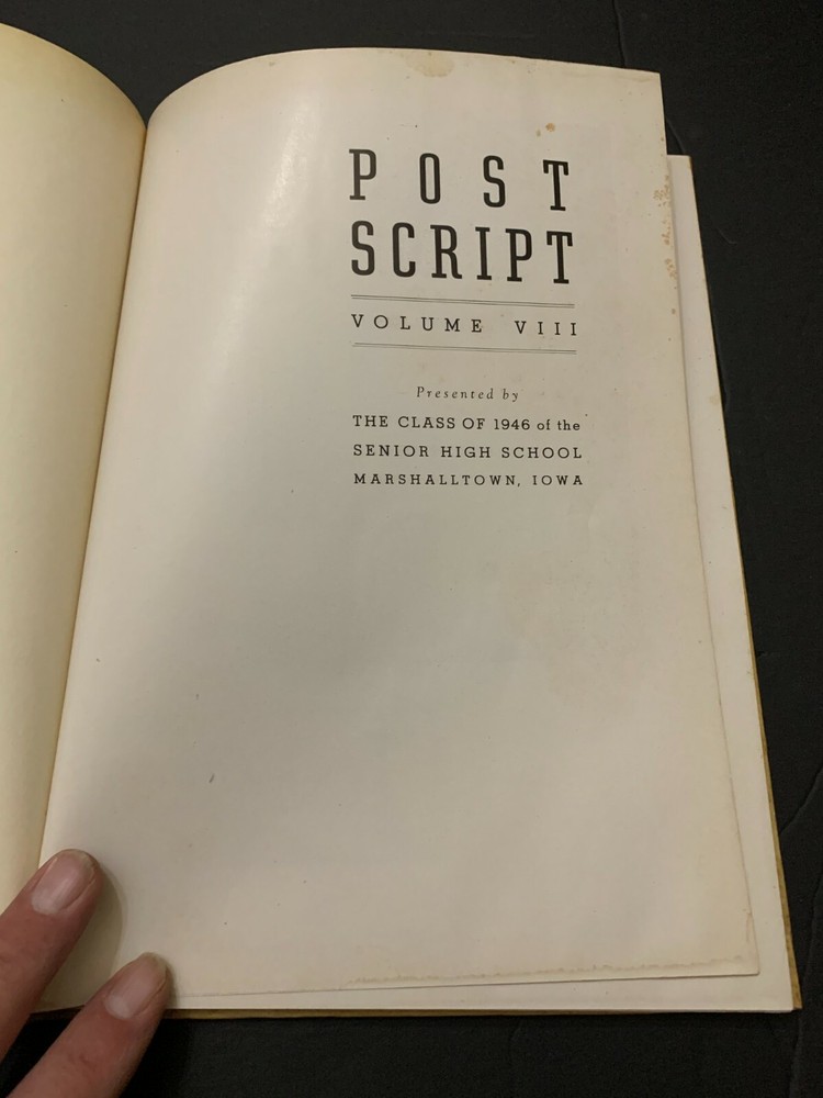 1946 Post Script Marshalltown Iowa High School Yearbook
