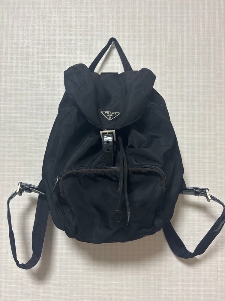 PRADA Black Nylon Backpack From Japan Prada