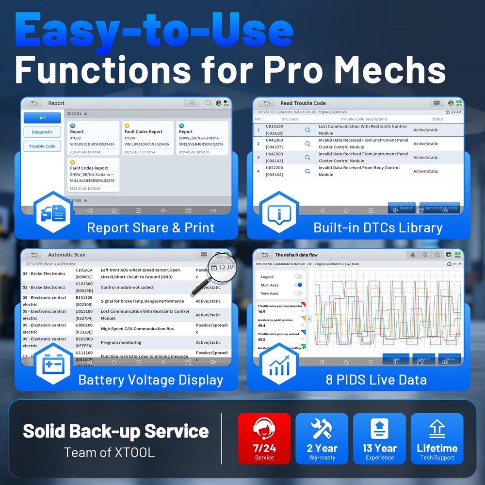 2026 XTOOL IP616 Key Programmer OBD2 Scanner Full System Diagnostic Tool CAN FD