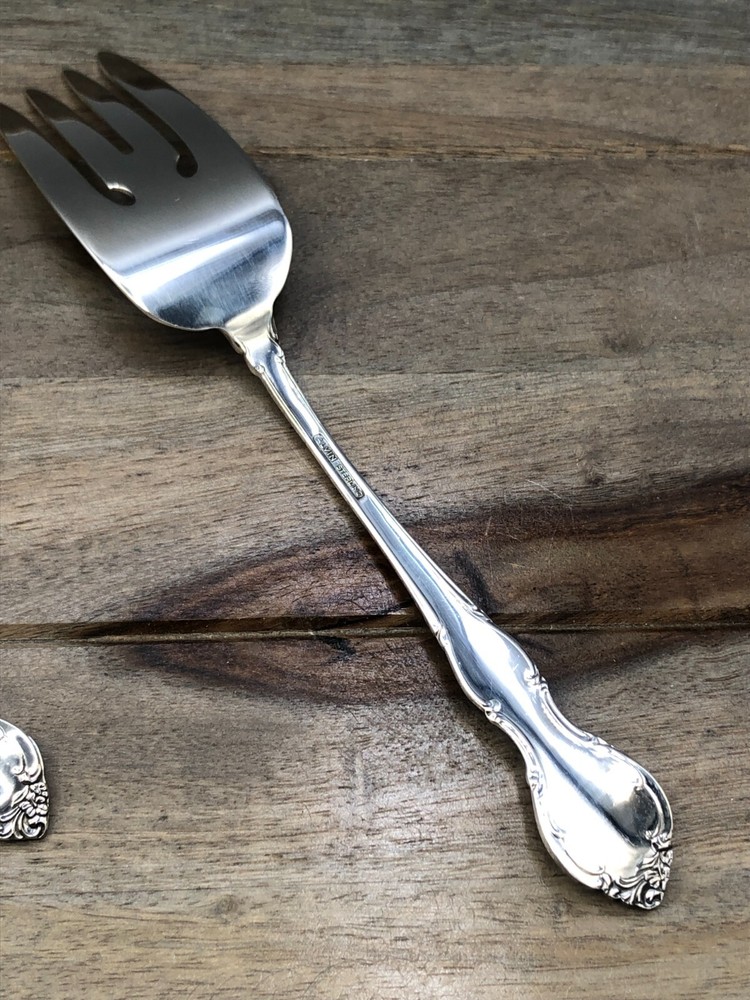 Pirouette by Alvin Sterling Silver Flatware Serving Fork 7.5"