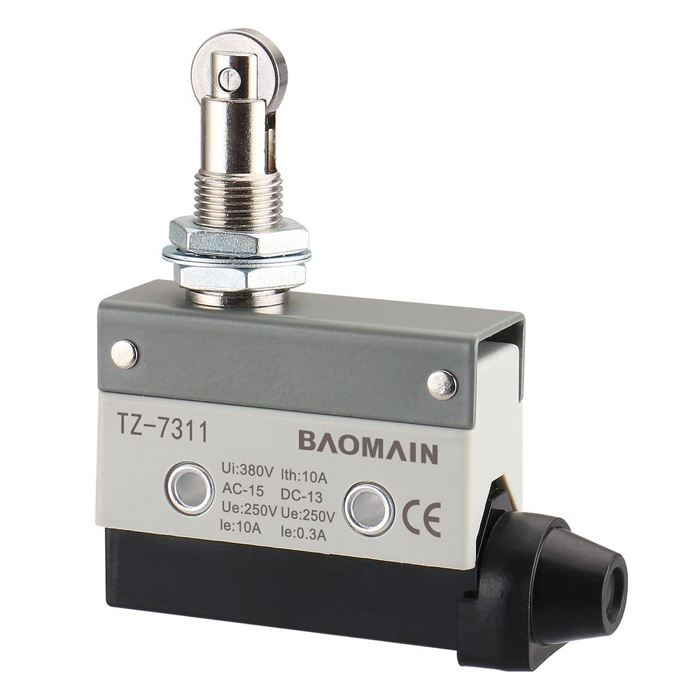 Baomain Limit Switch Panel Mount Roller Plunger Momentary Type SPDT 1NC+1NO...
