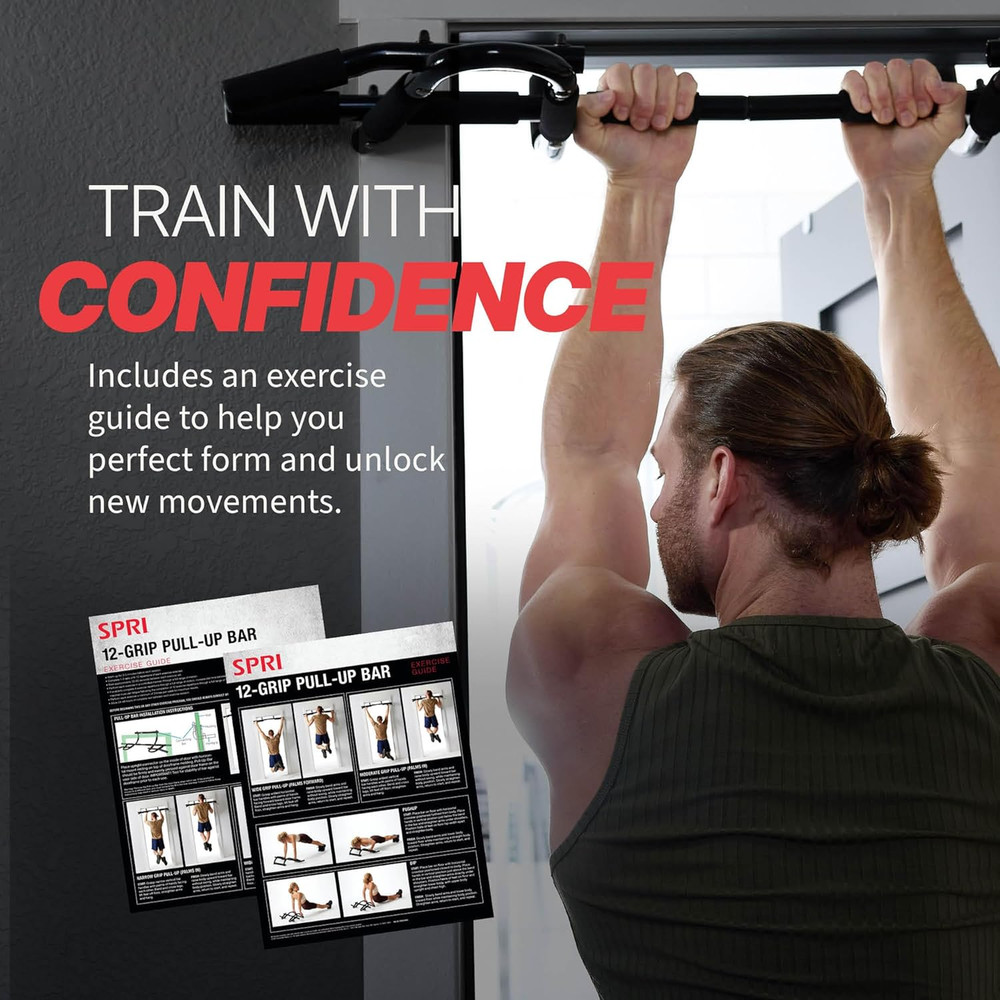 Pull up Bar - 8-Grip and 12-Grip Door Frame Mounting Pull-Up Bar for Versatile W