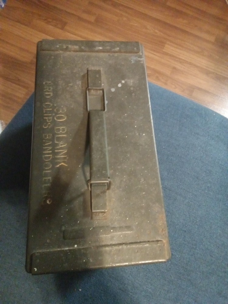 Ammo Box, Cal .30 Green, Empty Very Clean No Rust Stencil Good Shape