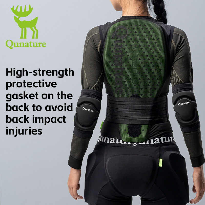 Qunature Back Spine Protector Ski Snowboard Padded Vest with Thick EVA Back Pad