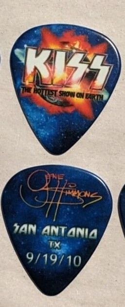 KISS 9-19-2010 SAN ANTONIO TX  Hottest Show On Earth Guitar Pick GENE SIMMONS