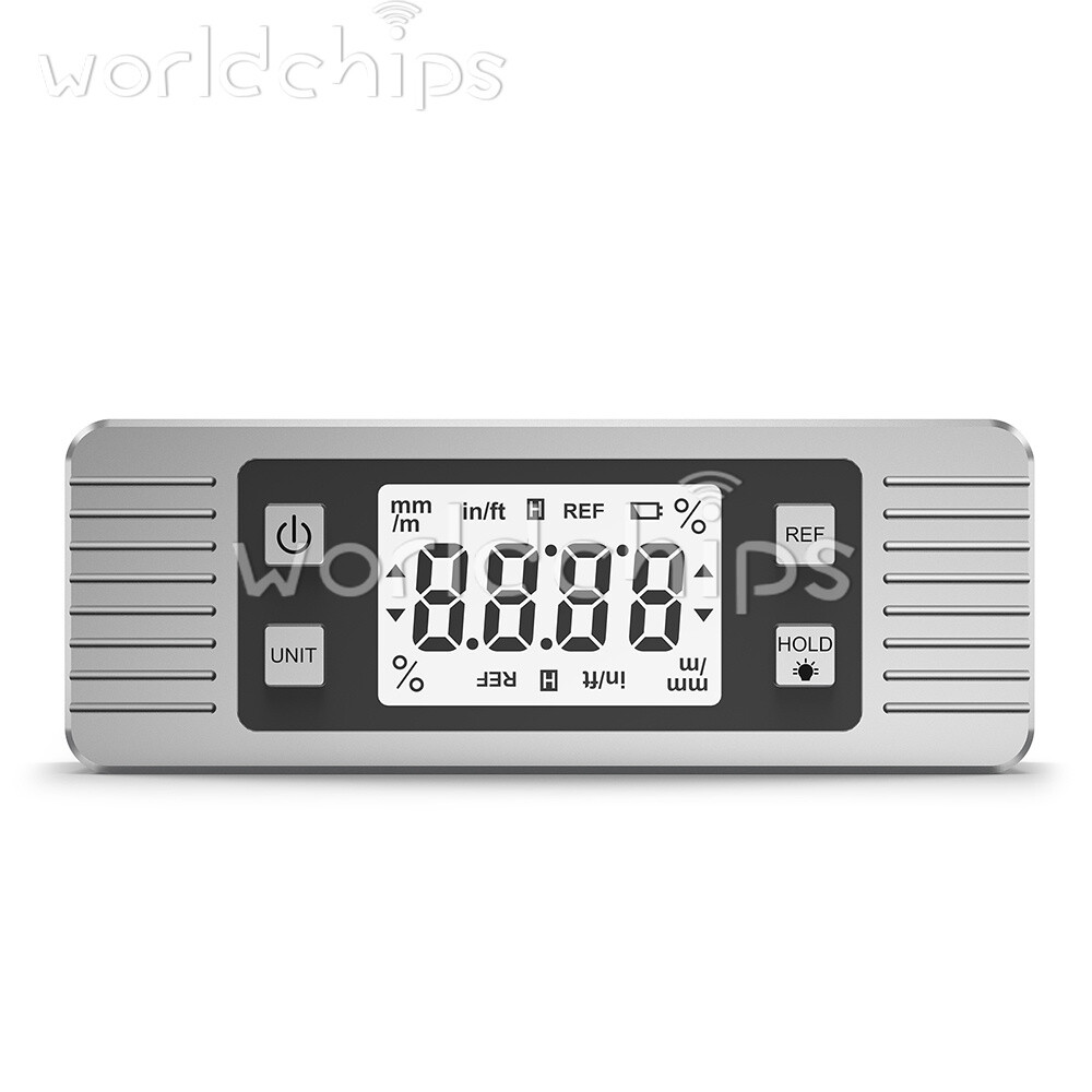 3in1 Protractor Inclinometer Level Ruler 4*90° Digital LCD Display W/ Backlight