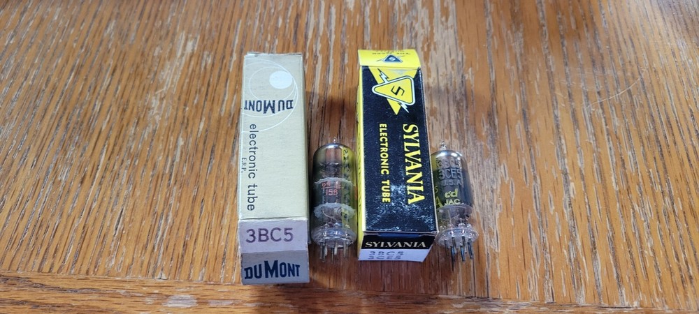 (2) DuMont/Sylvania NOS 3BC5/3CE5 Vacuum Tubes Tested