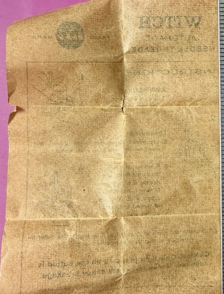 Witch Automatic Needle Threader: vintage sewing gadget w/ box & instructions