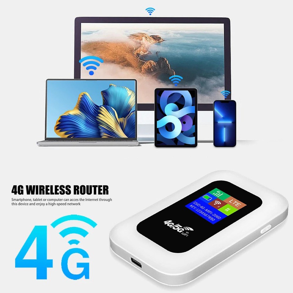 Unlocked Hotspot LTE 5G Wireless WiFi Router Mobile Broadband MIFI LCD 3000mAh