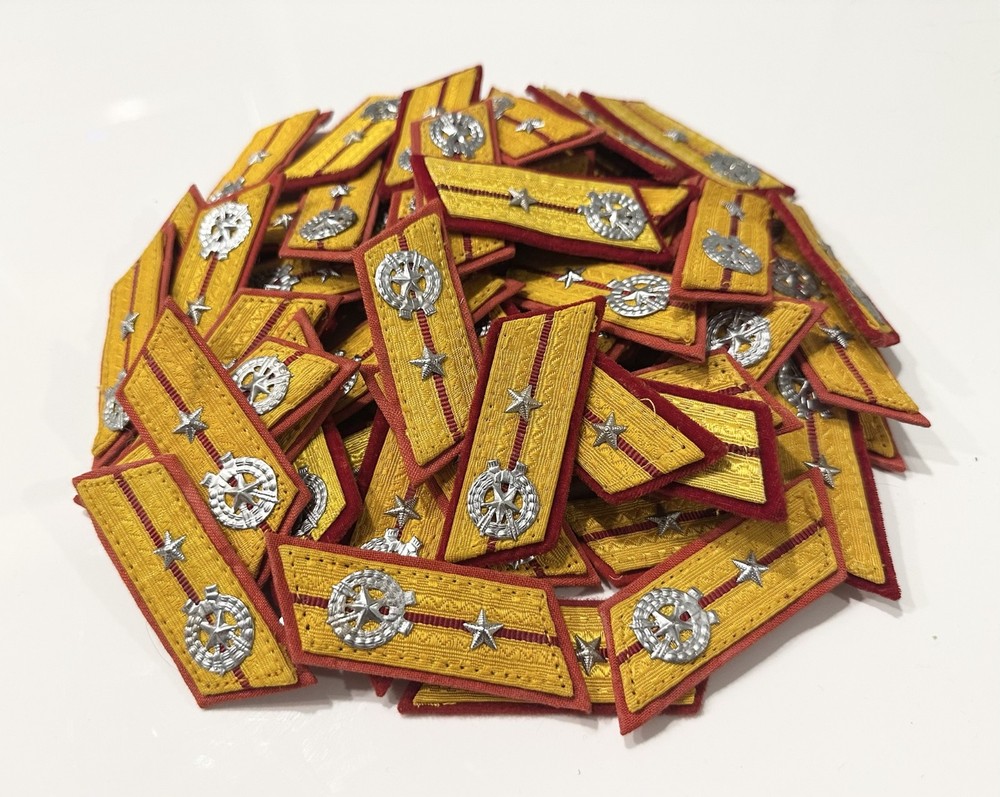 Original Korean Army 2nd Lieutenant Uniform Collar Tab Set