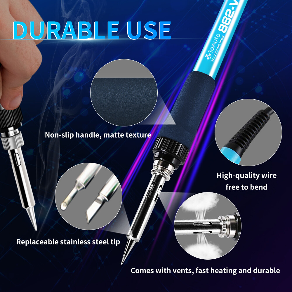 2in1 110V Soldering Iron Rework Station Kit Hot Air Gun SMD Welding Repair Tool