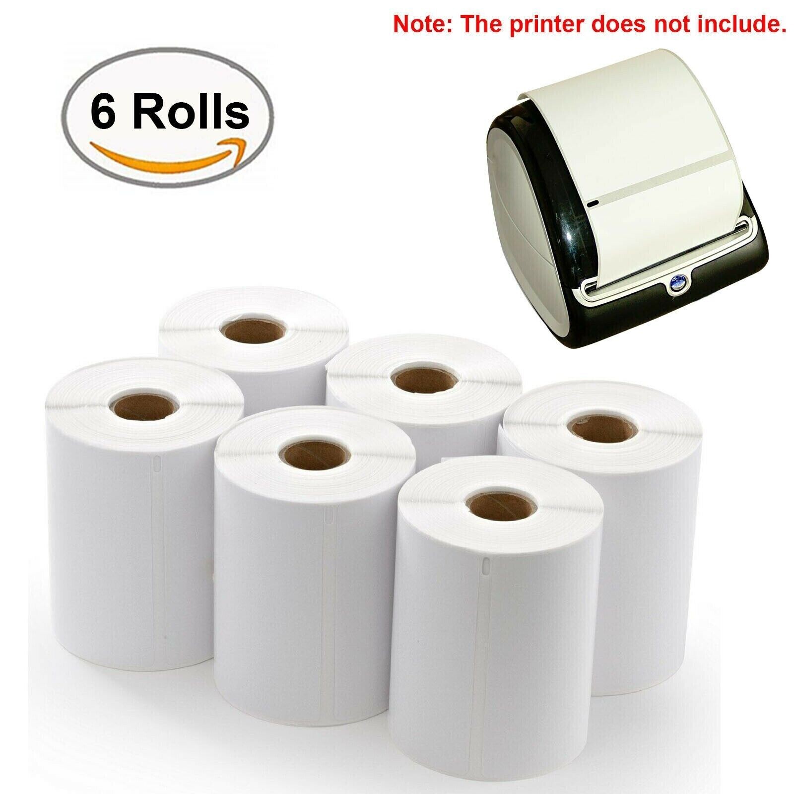 6 Rolls DYMO 4XL Direct Thermal Shipping Labels 4x6 1744907 Compatible 220/Roll