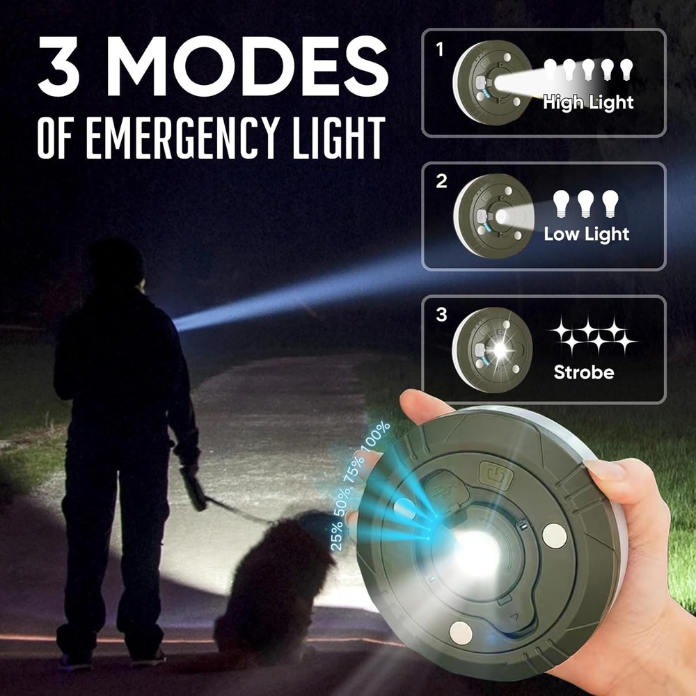 10M Rechargeable Camping String Lights with RGB & Warm White Modes Waterproof US