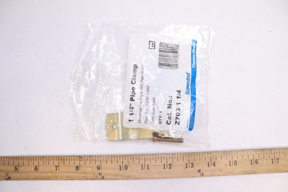 Thomas & Betts Universal Pipe Clamp Gold Galvanized 1-1/4" Z703