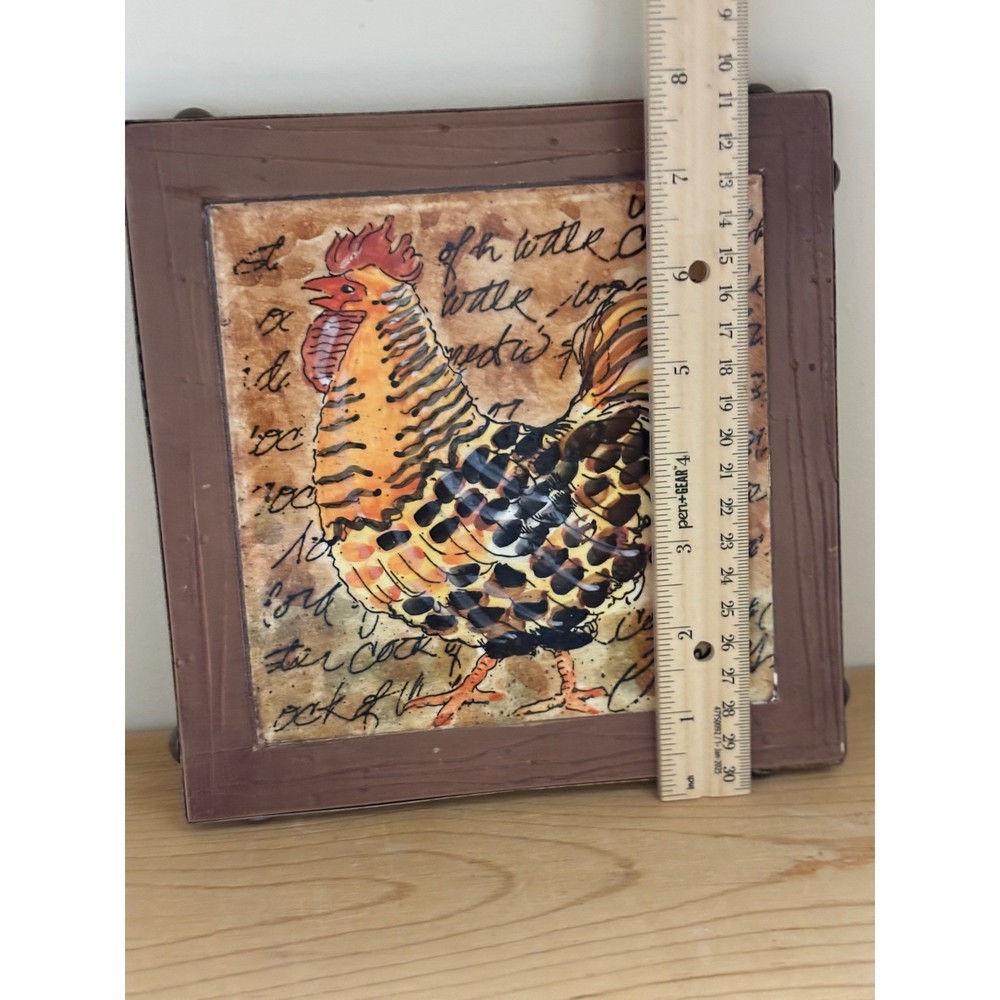 Anne Ormsby Rooster Mosaic Trivet Creative Enterprises NCE 2000 Kitchen Decor