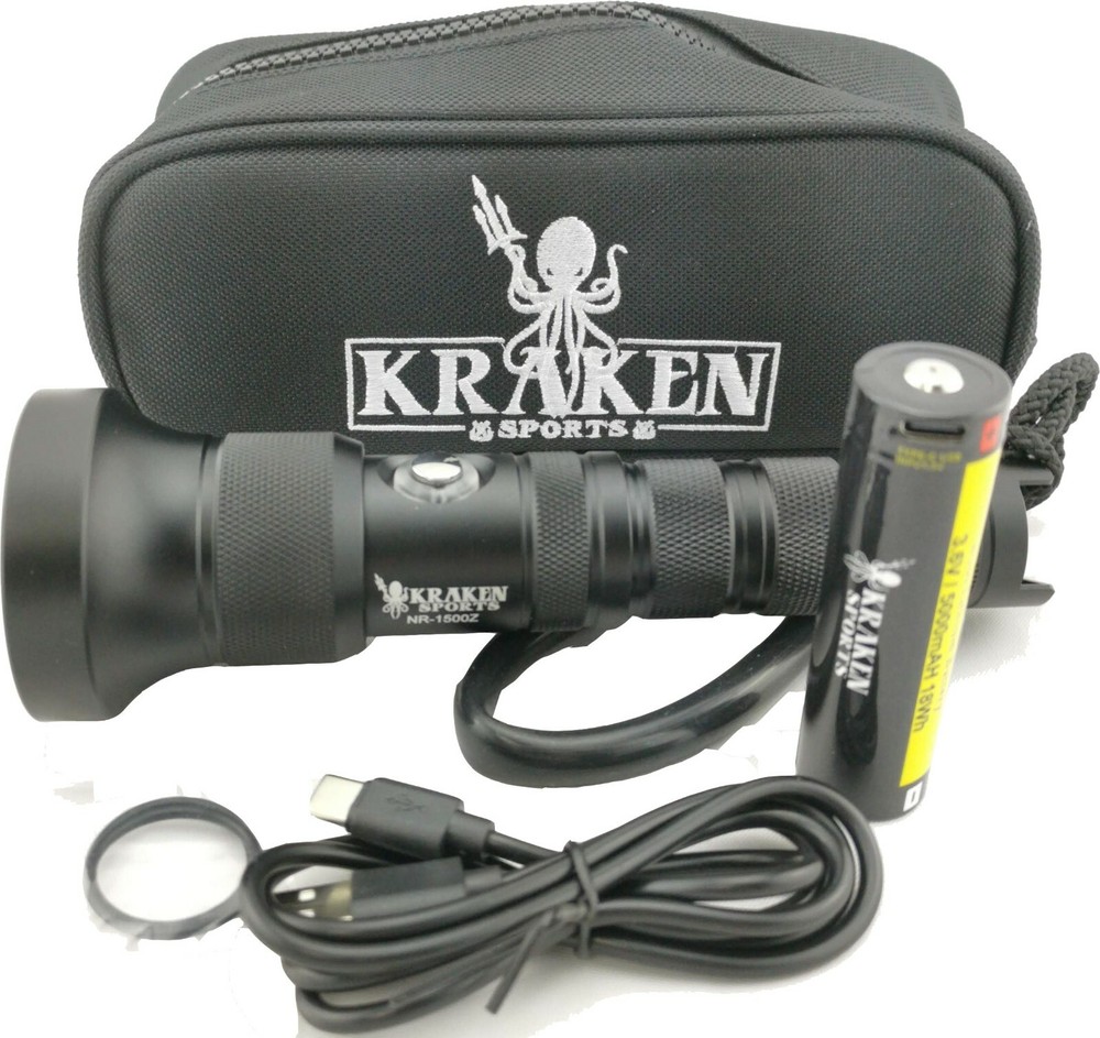 Kraken NR-1500 Zoom Dive Light
