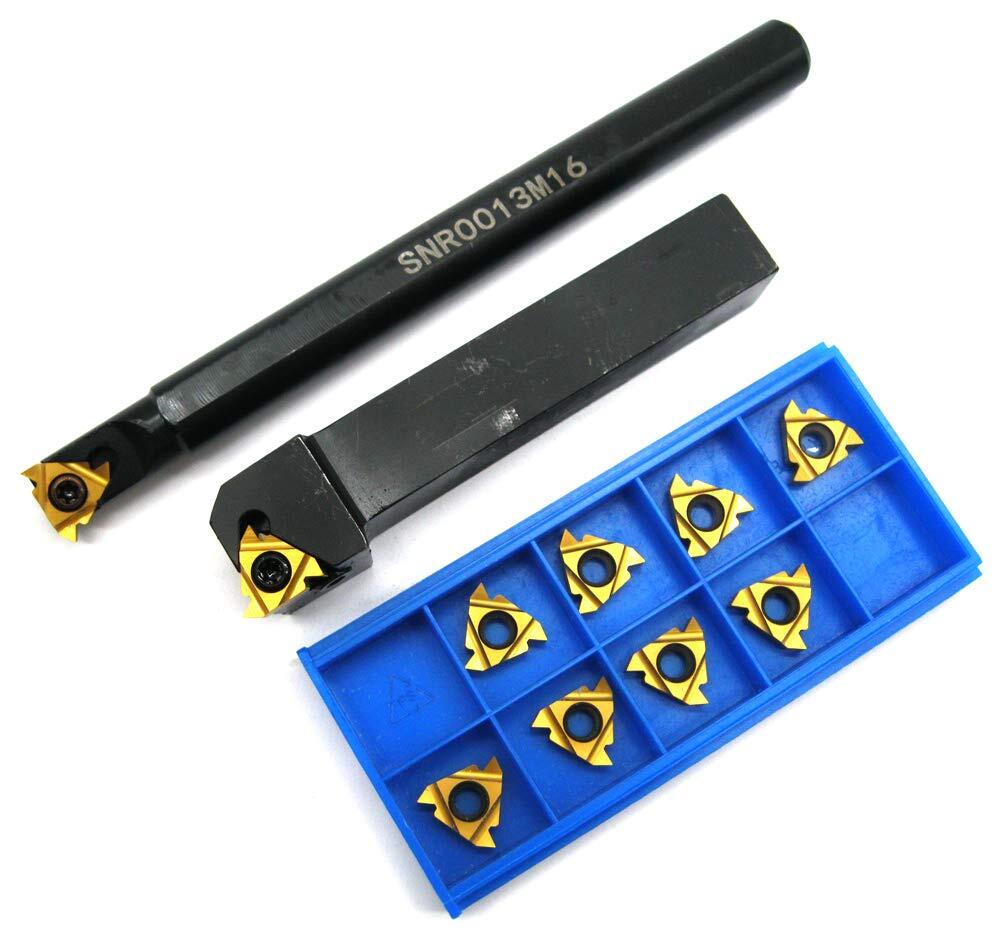 Boring Bar Lathe Internal Threading Inserts 5pcs 16ER +5pcs 16IR Carbide Inserts