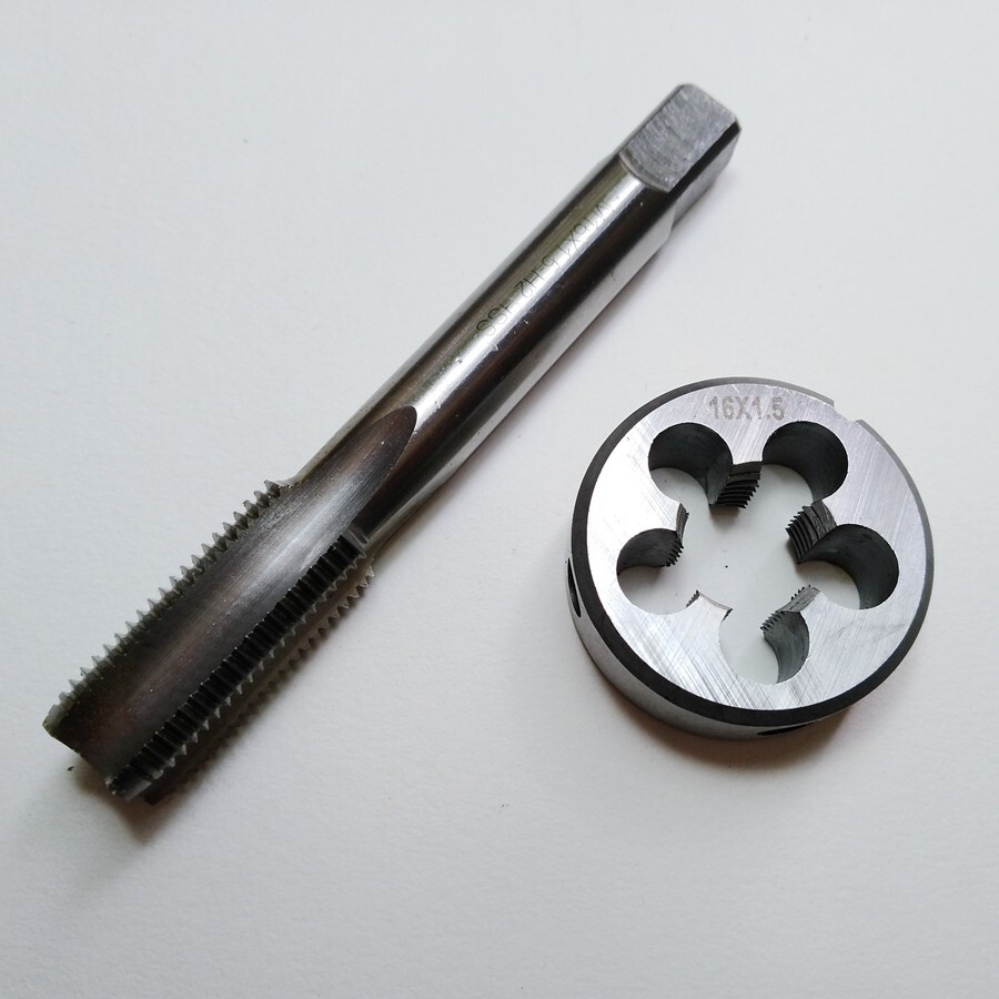 US Stock HSS M16 x 1.5mm Tap & M16 x 1.5mm Die Metric Thread Right Hand M870