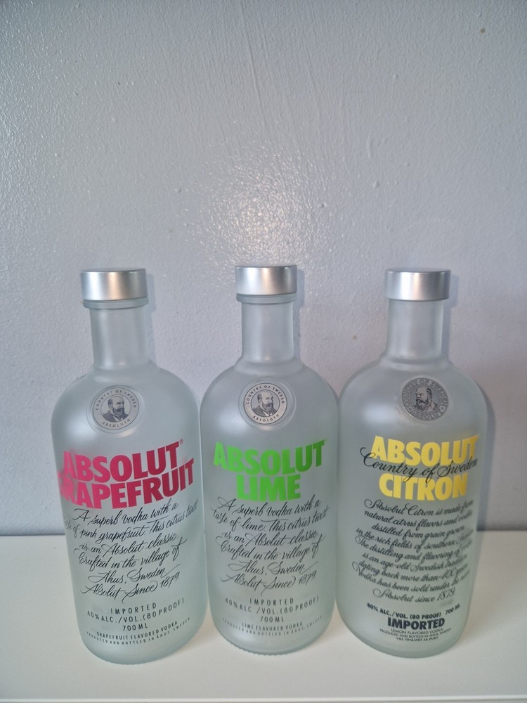 ABSOLUT FROSTED VARIOUS  X 3
