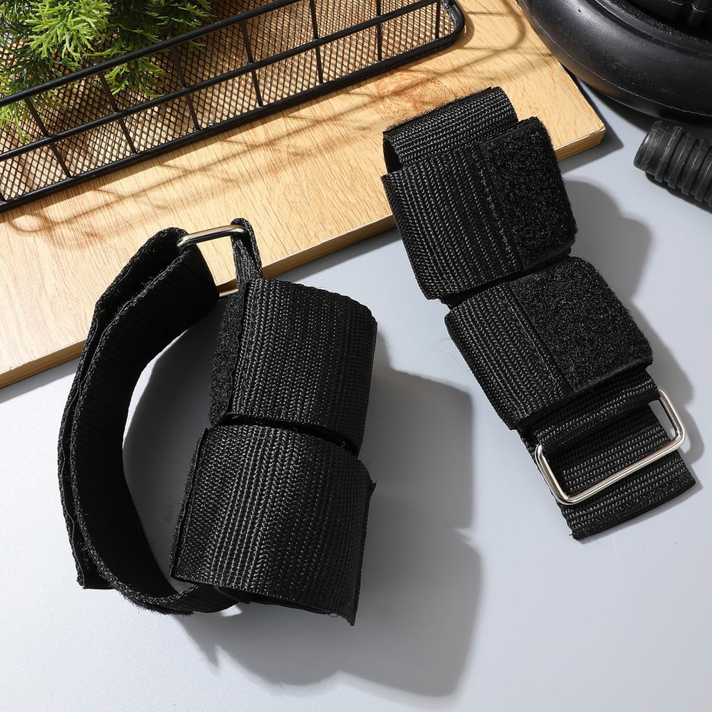Adjustable Ankle Straps for Weight Lifting - 2 Pack Foot Attachments