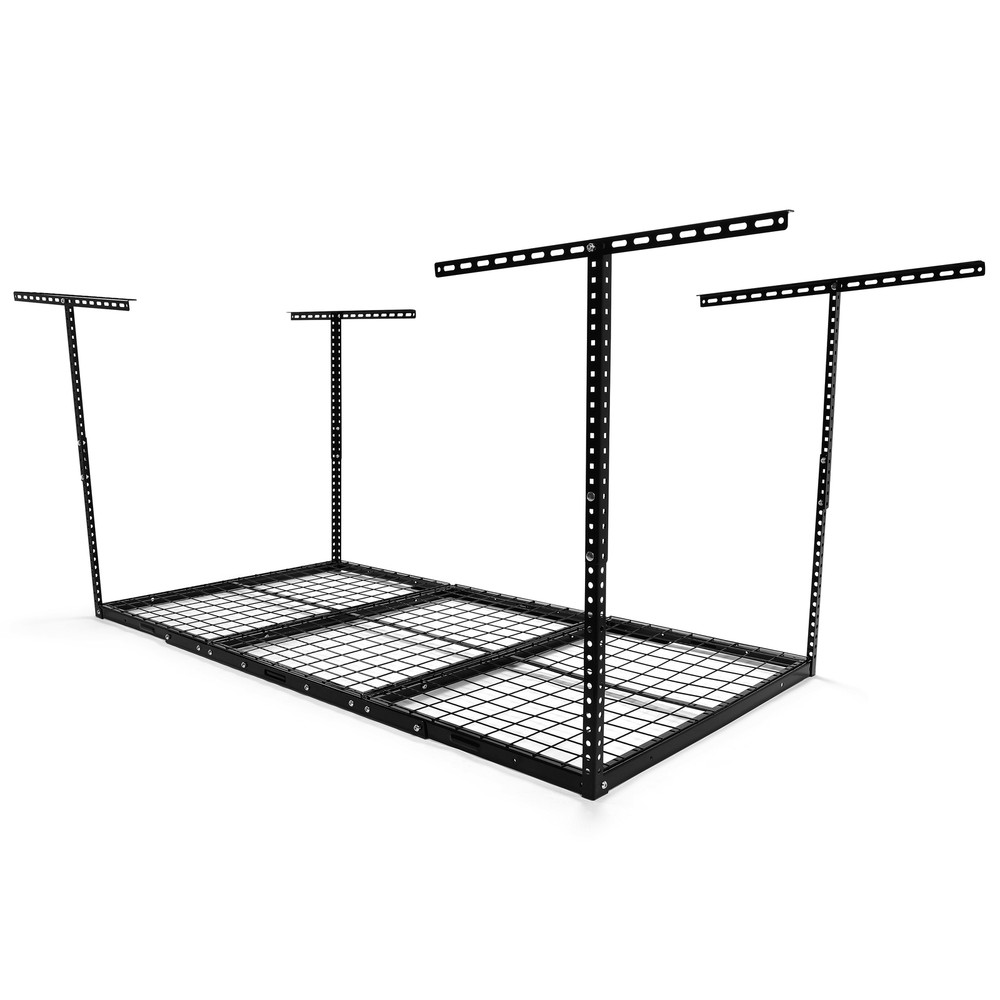 Garage Storage Racks Overhead Garage Ceiling Rack 3x 6FT Storage Rack BLACK