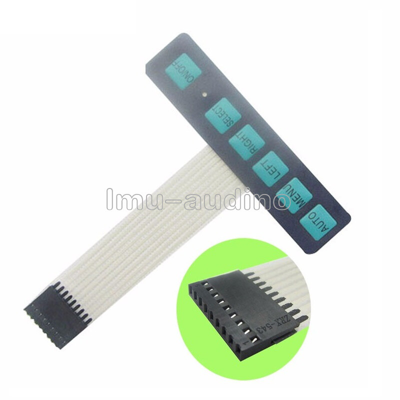 1x6 Matrix Array 6 Key Membrane Switch Keypad Keyboard 1*6 Keys with LED New