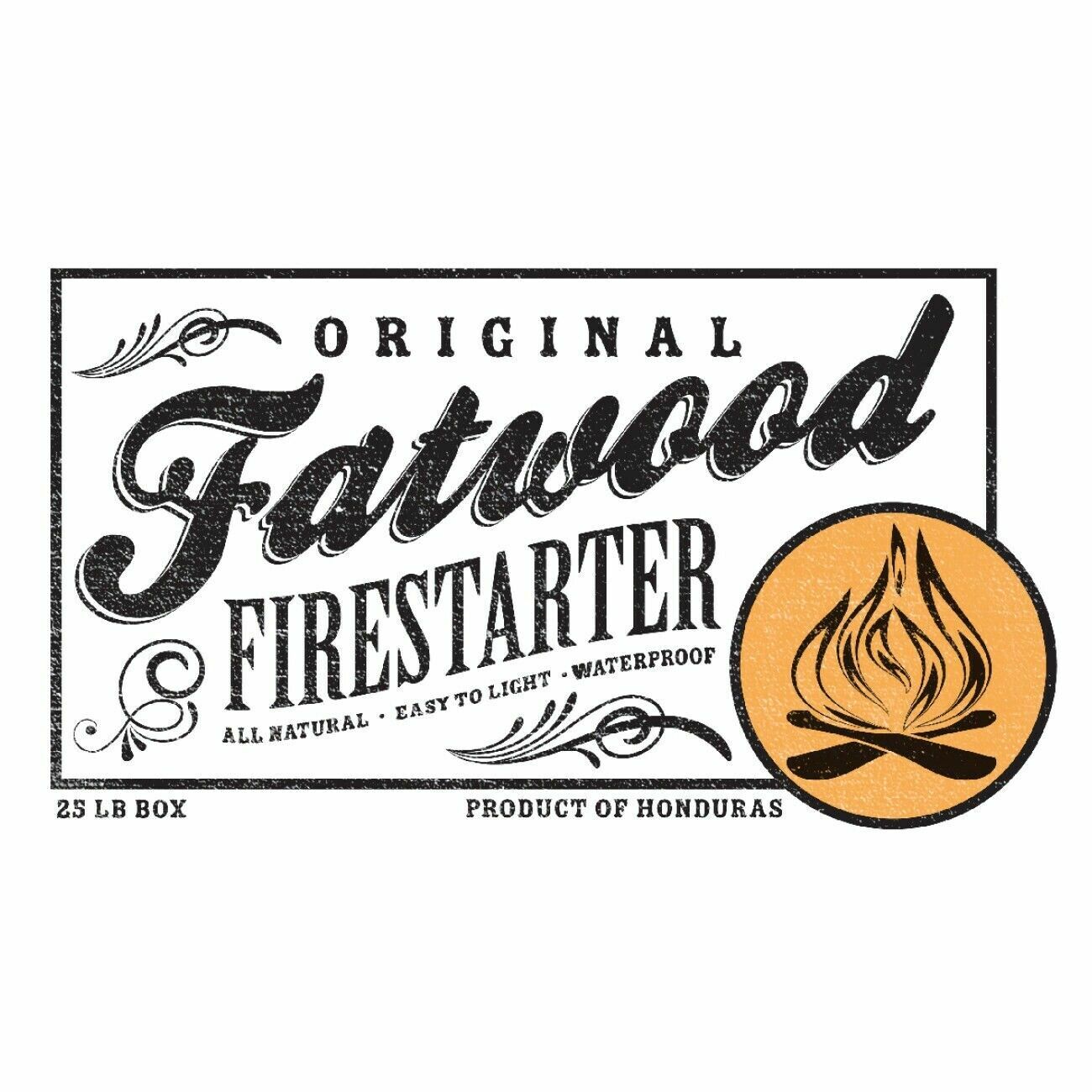 Earth Worth 25 Pound Box - Fatwood Fire starter Original Kindling Sticks