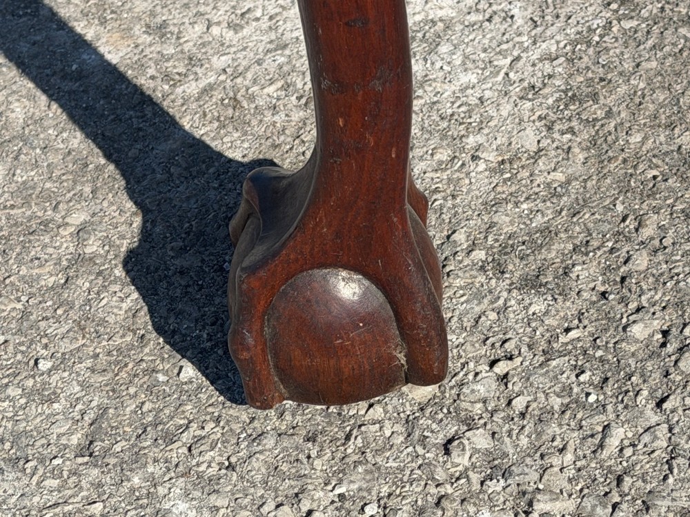 Antique Walnut Chippendale dining table 18th style ball & claw gate leg