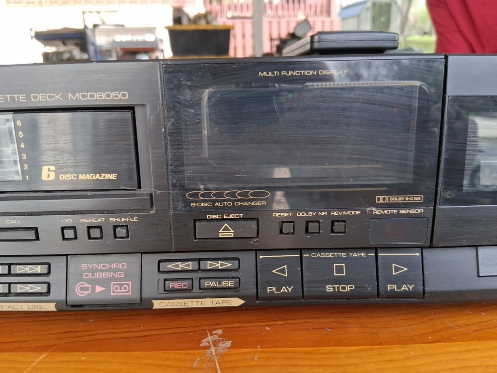 BSR MCD8050 6 CD Changer+Cassette Deck Tested Working With Remote