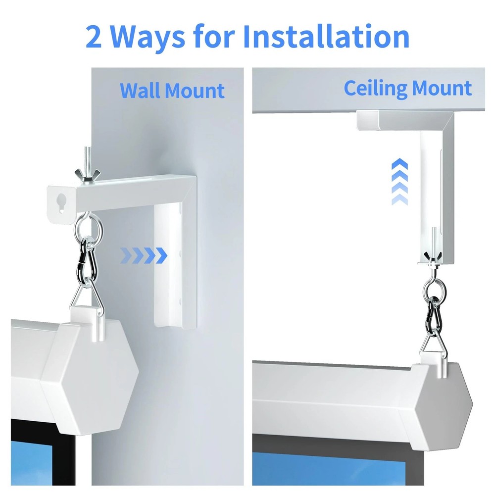 Universal Projector Screen Wall Mount L-Brackets Hanging Ceiling Mount...