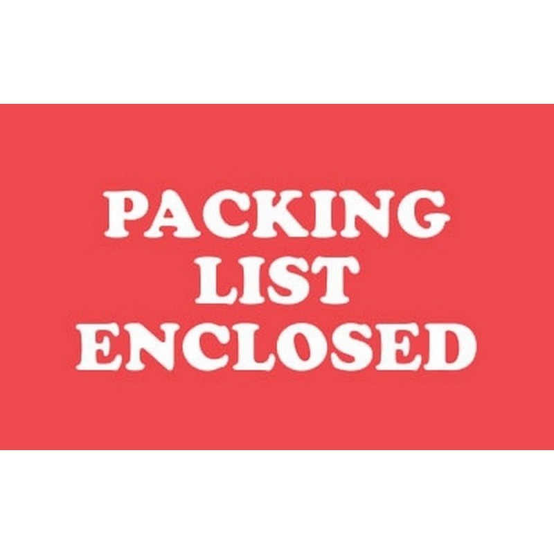 2" x 3" Packing List Enclosed Labels (500 per Roll)