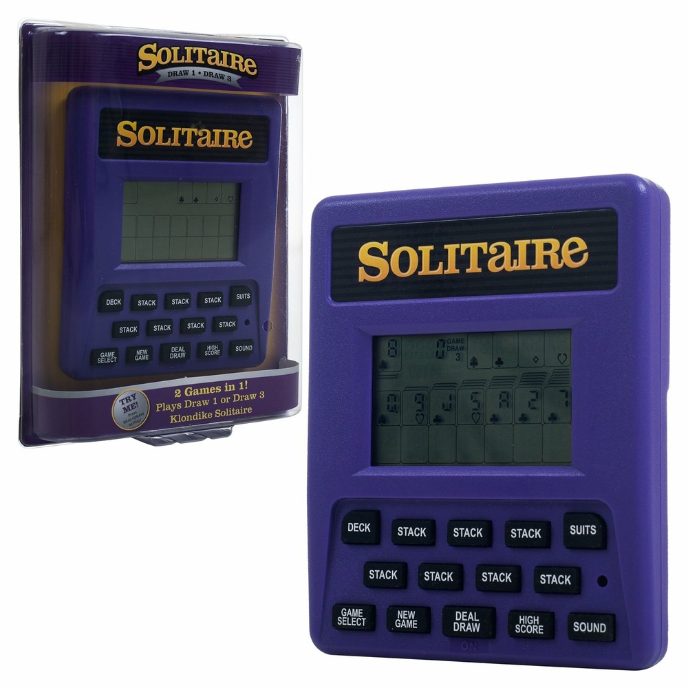 Mega Gambling Electronic Game Pack - Solitaire Handheld Game - Blackjack