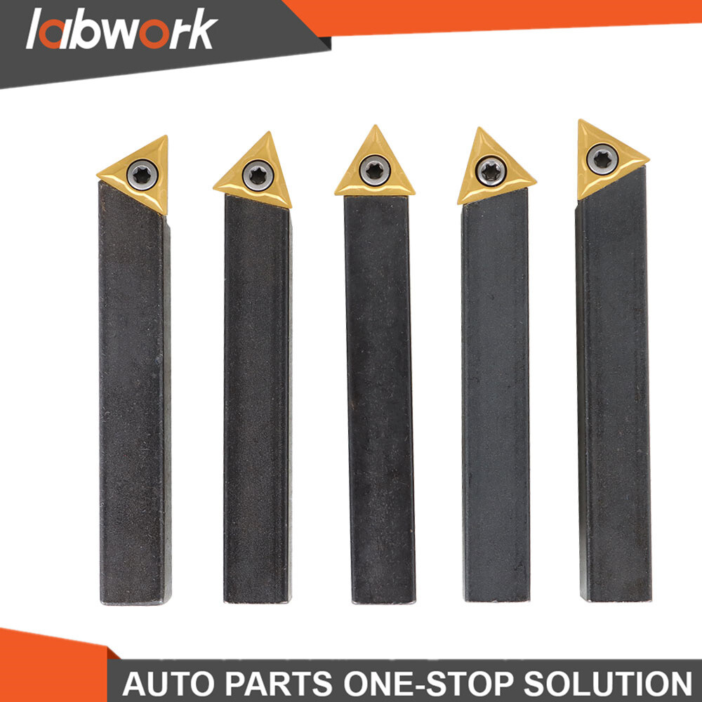 Labwork 5Pcs 1/2" Indexable Carbide Insert Turning Tooling Bit Holder Set Lathe