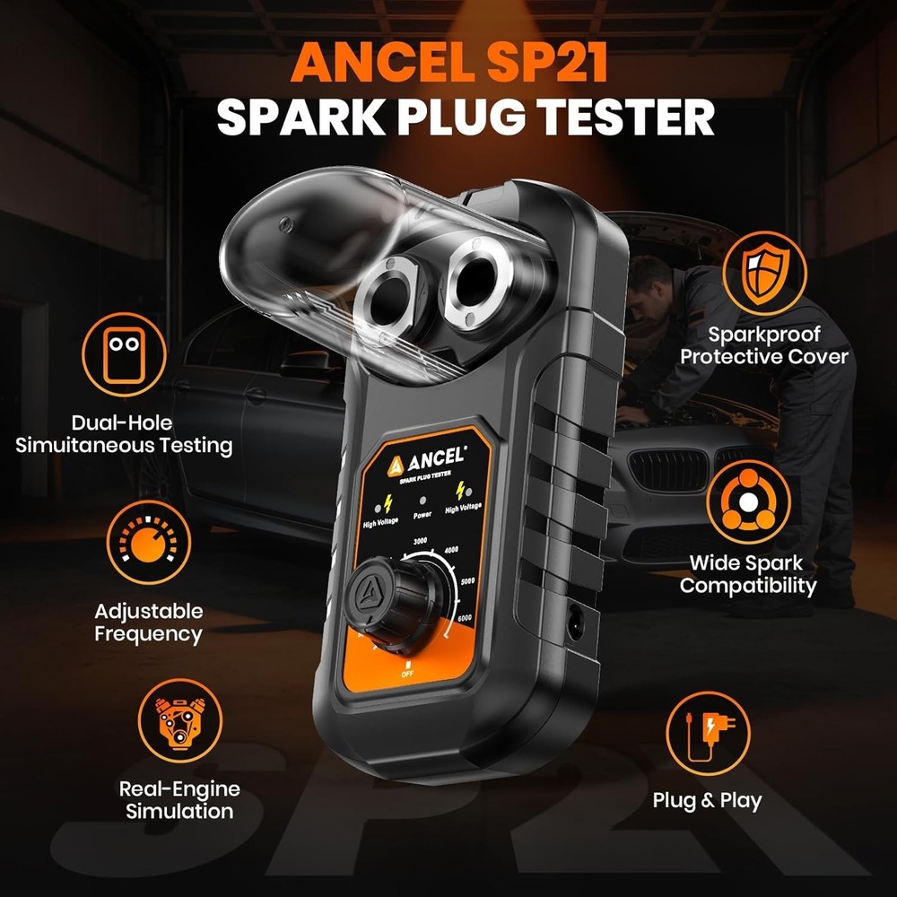 SP21 Spark Plug Tester Ignition Analyzer 0-6000RPM Tool