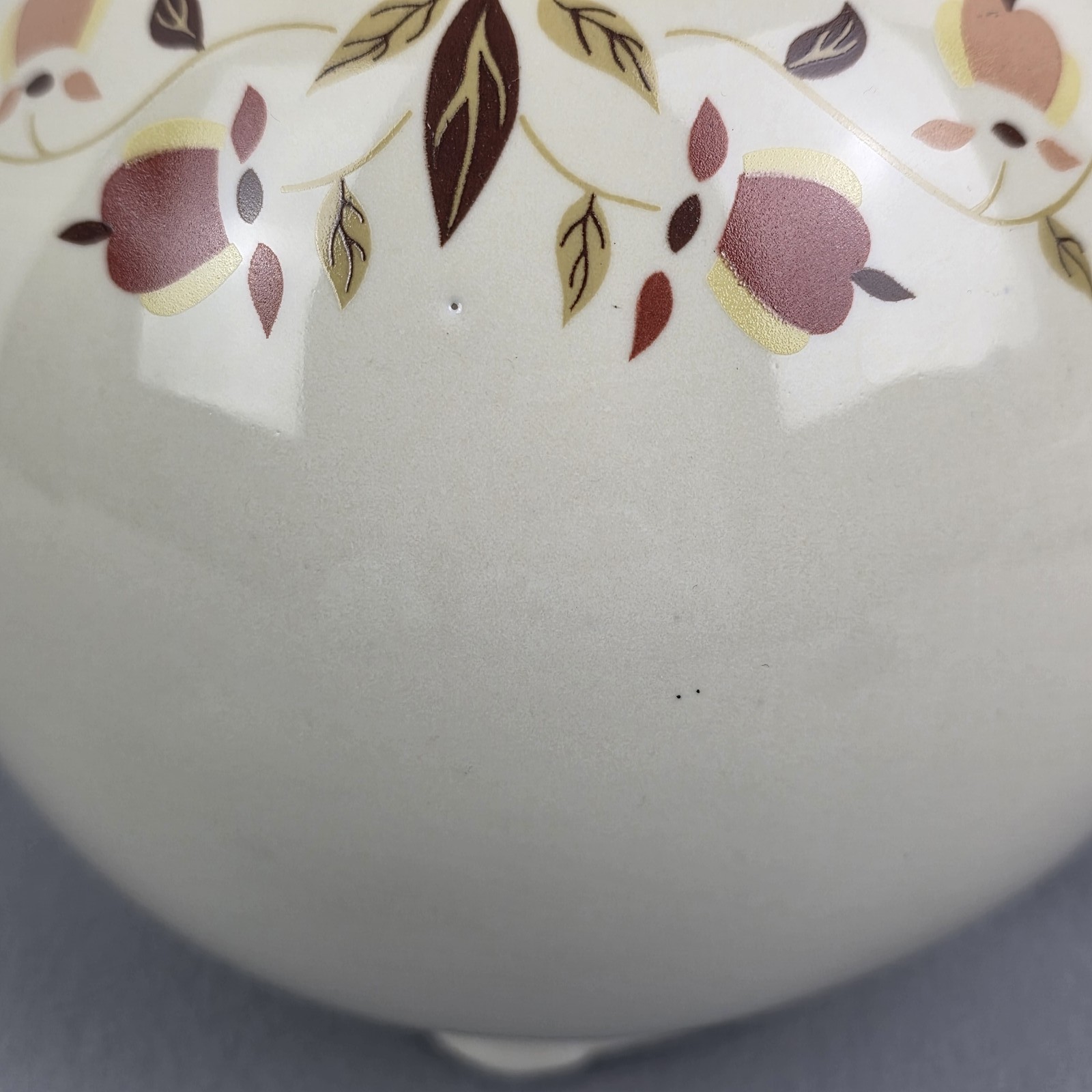 Vintage Cream Teapot with Gold Trim & Floral Pattern, Mid-Century Style