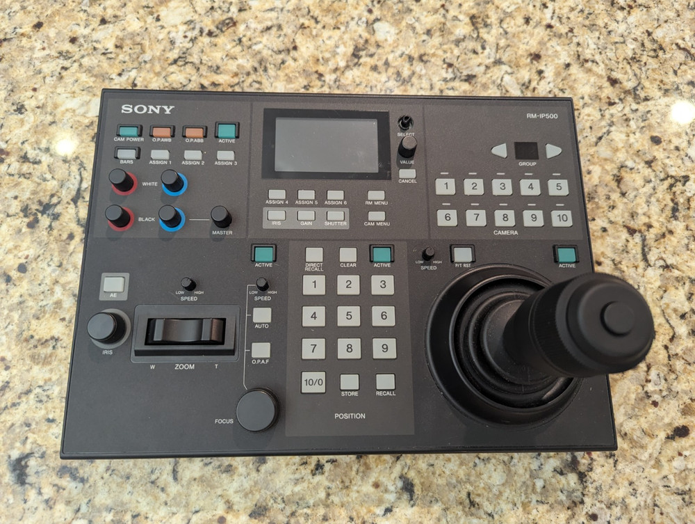 Sony RM-IP500 IP PTZ Camera Remote Controller w/External Power Supply Excellent