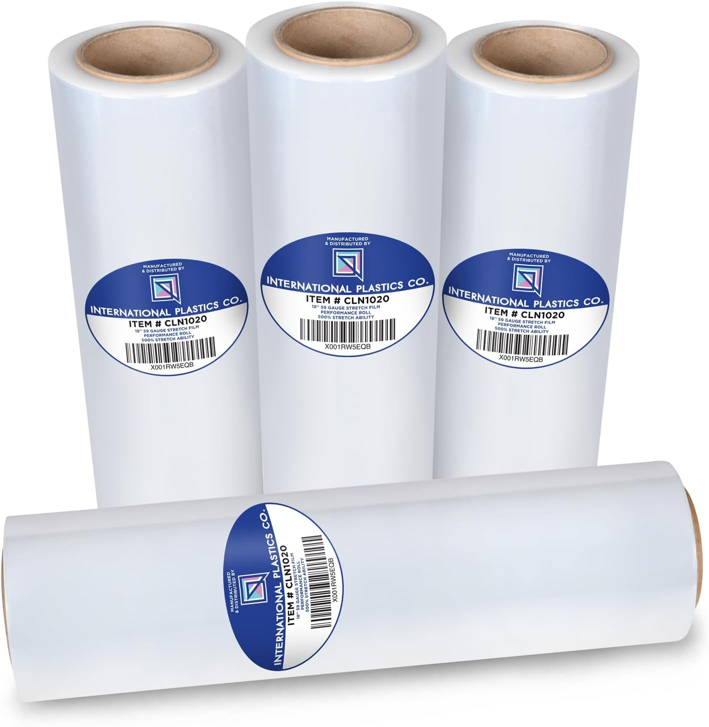 18" Stretch Film/Wrap 1200Ft 500% Stretch Clear Cling Durable Adhering Packing